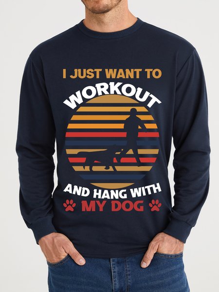 

Lilicloth X Rajib Sheikh I Just Want To Workout And Hang With My Dog Men's Sweatshirt, Blue, Hoodies&Sweatshirts