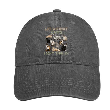 

Adjustable Denim Hat, Gray, Hats