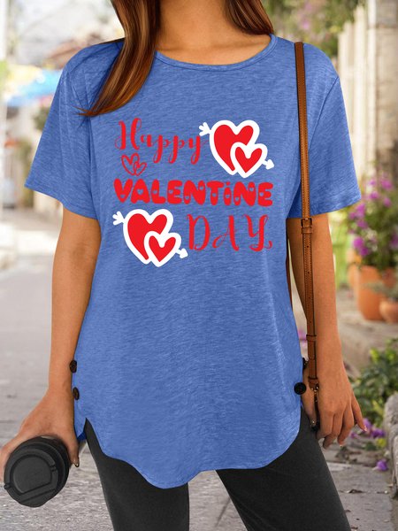 

Lilicloth X Rajib Sheikh Happy Valentine Day Women's T-Shirt, Blue, T-Shirts