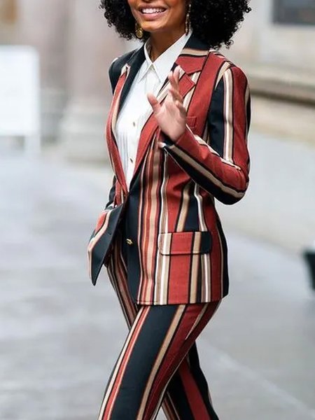 

Lapel Collar Urban Regular Fit Blazer, Multicolor, Blazers