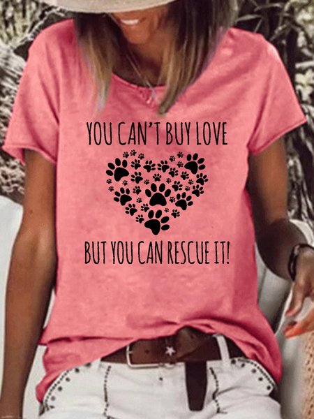 

Women's Funny Dog Lover Letters Casual T-Shirt, Red, T-shirts