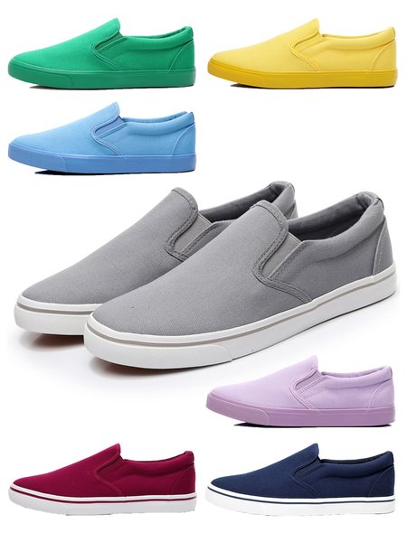 

Women's Comfortable Breathable Sleeves Canvas Shoes, Gray, Sneakers