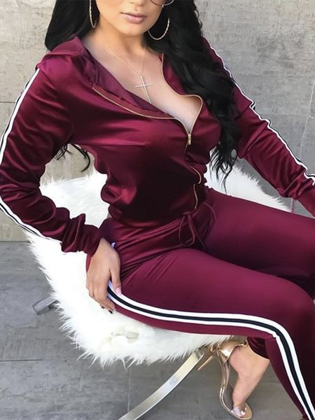 

Plain Elegant Regular Fit Long Sleeve Sweatshirt, Crimson, Hoodies and Sweatshirts