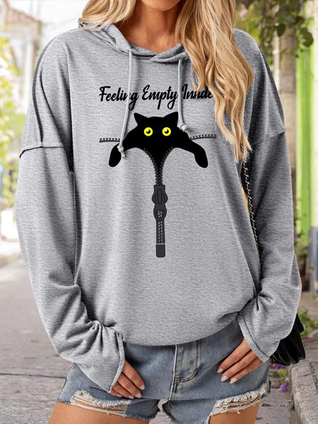 

Lilicloth X Y Feeling Empty Inside Women's Hoodie Sweatshirt, Gray, Hoodies&Sweatshirts