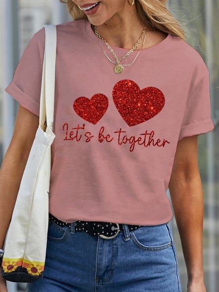 

Lilicloth X Manikvskhan Valentine's Day Gift Let's Be Together Women's T-Shirt, Pink, T-Shirts