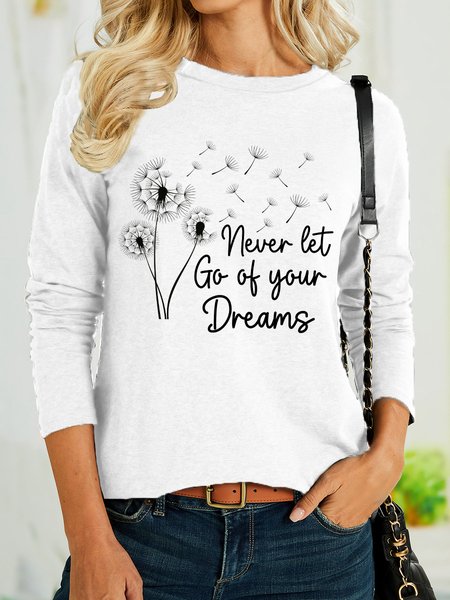 

Lilicloth X Manikvskhan Never Let Go Of Your Dreams Women's Long Sleeve T-Shirt, White, Long sleeves