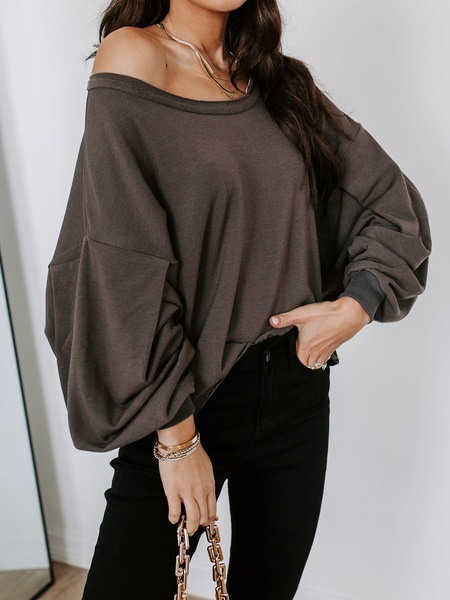 

Elegant Knitted T-Shirt, Gray, Tees
