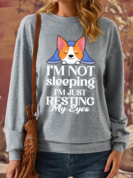 

Lilicloth X Manikvskhan I’m Not Sleeping I’m Just Resting My Eyes Women's Sweatshirt, Gray, Hoodies&Sweatshirts
