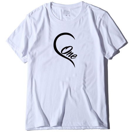 

Crew Neck Valentine's Day Casual Loose T-Shirt, Ivory, T-Shirts