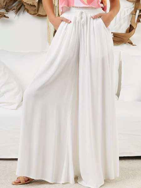 

Cotton And Linen Casual Casual Pants, White, Pants