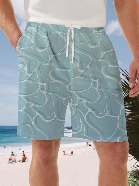 

Seawater Drawstring Bermuda Short, White, Men's shorts