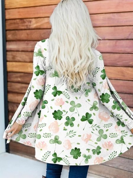

Shamrock Casual Loose Other Coat, White, Cardigans