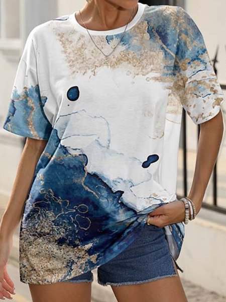 

Casual Ombre T-Shirt, Blue, T-Shirts