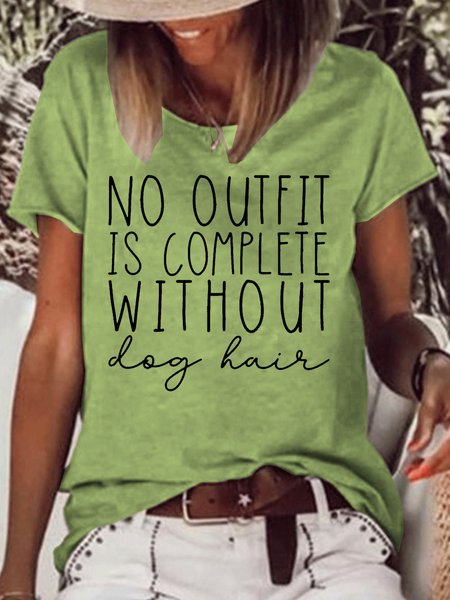 

Women's Dog Lover Print Casual T-Shirt, Green, T-shirts