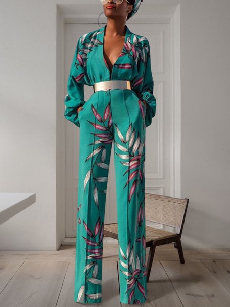 

Floral Elegant Regular Fit Jumpsuit & Romper, As picture, Jumpsuits