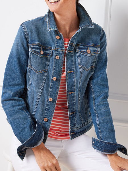 

Plain Casual Loose Denim Denim Jacket, Denim blue, Jackets