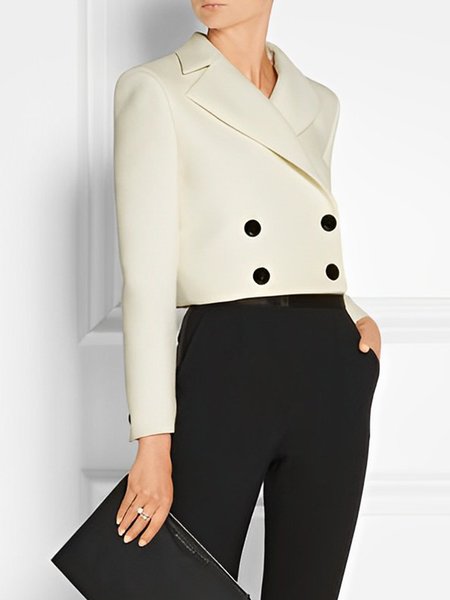 

Regular Fit Urban Lapel Collar Jacket, Off white, Jackets