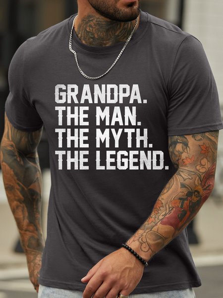 

Lilicloth X Abu Grandpa The Man The Myth The Legend Men's T-Shirt, Deep gray, T-shirts