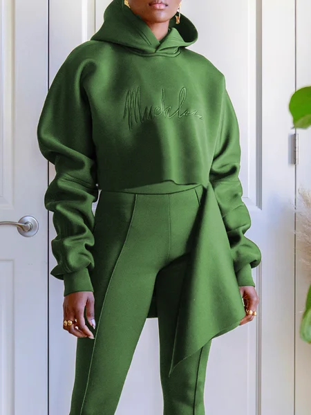 

Hoodie Regular Fit Urban Long Sleeve Sweatshirt, Green, Hoodies and Sweatshirts