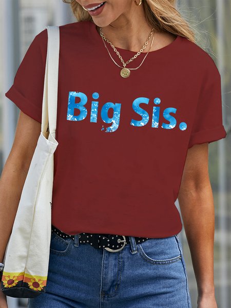 

Lilicloth X Jessanjony Big Sis Women's Crew Neck T-Shirt, Red, T-shirts