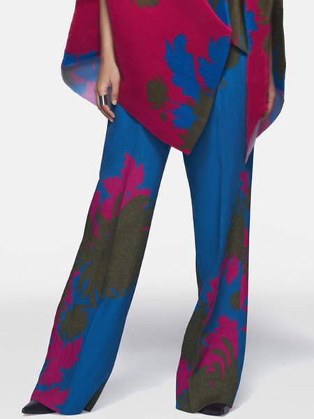 

Floral Regular Fit Urban Fashion Pants, As picture, Pants