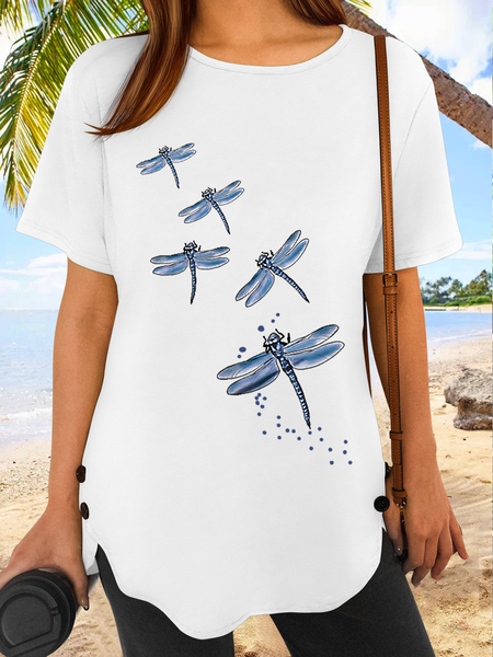 

Women's Dragonfly Casual T-Shirt, White, T-shirts