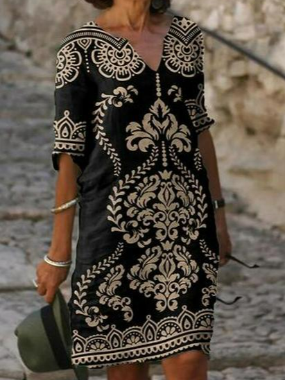 

Casual Loose Dress, Black, Dresses