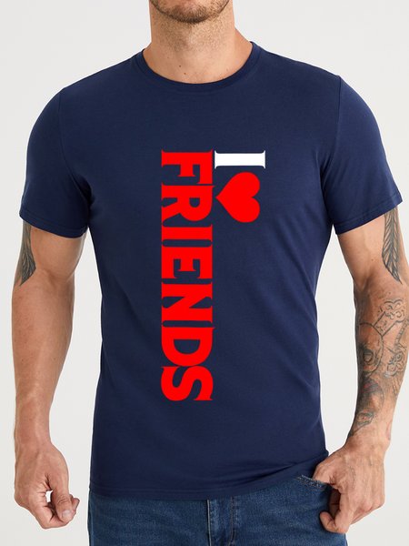 

Lilicloth X Zahra I Love Friend Men's T-Shirt, Deep blue, T-shirts