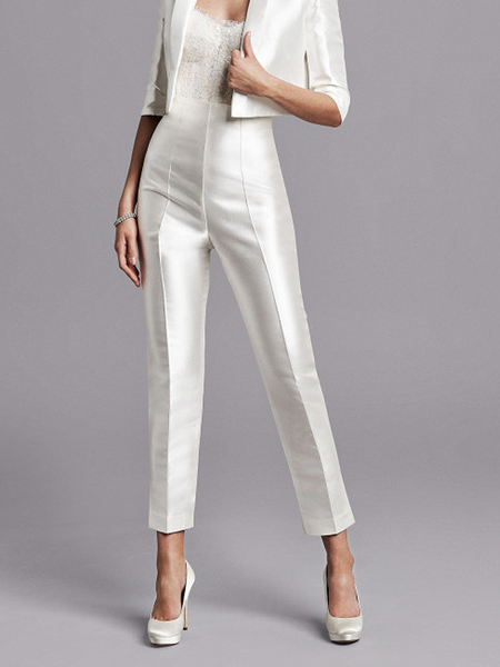 

Regular Fit Urban Plain Fashion Pants, Off white, Pants