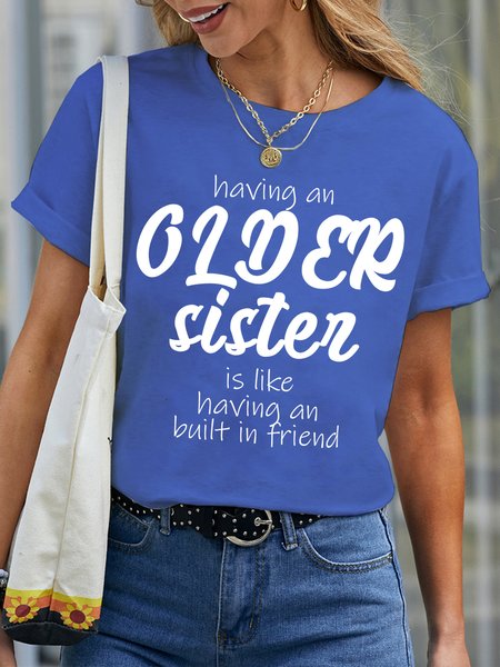

Lilicloth X Zahra Having An Older Sister Is Like Women's T-Shirt, Blue, T-shirts