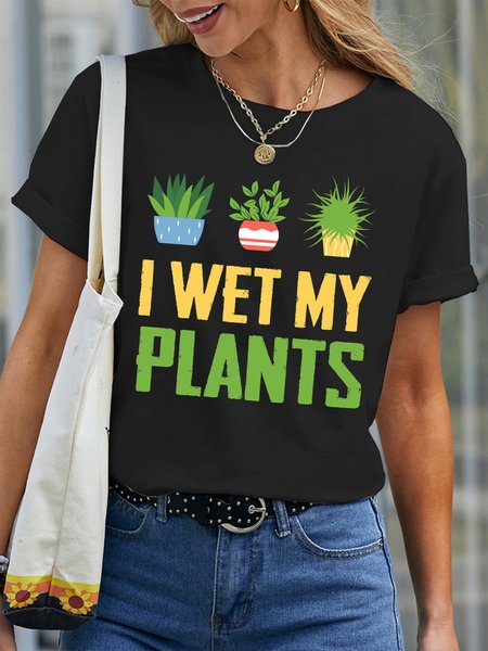 

Lilicloth X Jessanjony I Wet My Plants Women's T-Shirt, Black, T-shirts