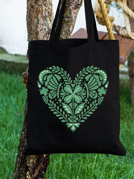 

Valentine's Day Shopping Tote, Black, Bags