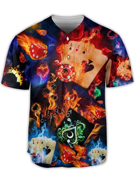

Poker Games Short Sleeve Baseball Shirt, Blue, Baseball Shirts