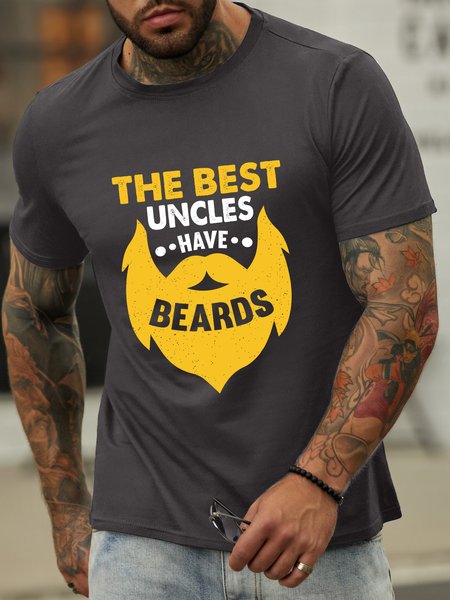 

Lilicloth X Jessanjony The Best Uncles Have Beards Men's T-Shirt, Deep gray, T-shirts