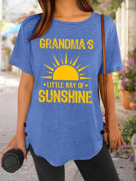 

Lilicloth X Jessanjony Grandma's Little Ray Of Sunshine Women's T-Shirt, Blue, T-shirts