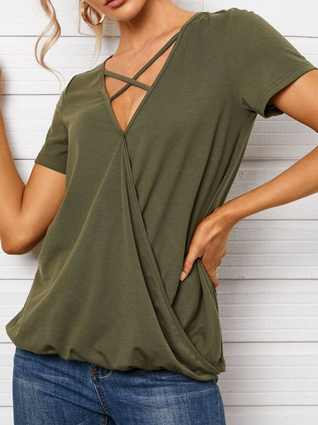 

Casual Plain Regular Fit Others T-Shirt, Darkgreen, Tees & T-shirts
