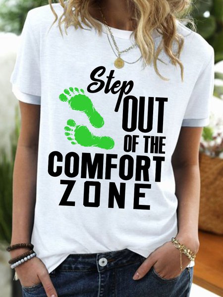 Lilicloth X Y Step Out Comfort Zone Women's T-Shirt, White, T-shirts