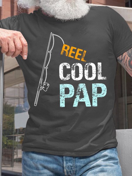 

Men's Reel Cool Pap Loose Casual Pap Gift T-Shirt, Deep gray, T-shirts