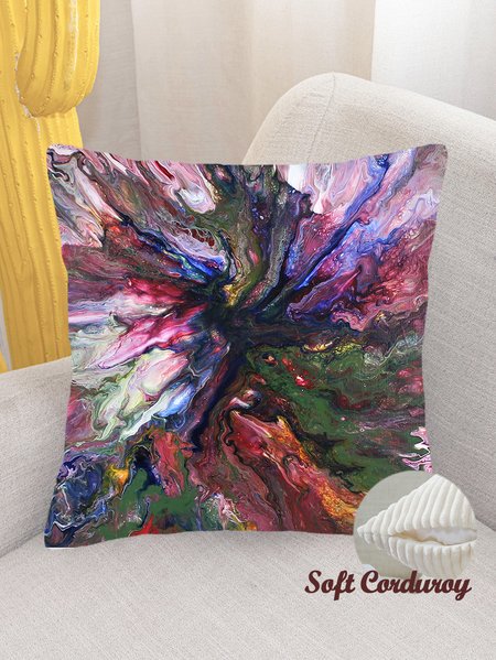 

Lilicloth X Kat8lyst 18*18 Throw Pillow Covers, Psychedelic Art Corduroy Cushion Pillowcase Case for Living Room Bed Sofa Car Home Decoration, Purple, Pillow Covers