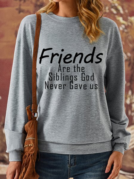 

Lilicloth X Zahra Friends Are The Siblings God Never Gave Us Women's Sweatshirt, Gray, Hoodies&Sweatshirts