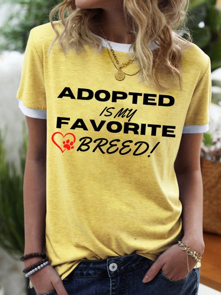

Lilicloth X Kat8lyst Adopted Is My Favorite Breed Women's T-Shirt, Yellow, T-shirts