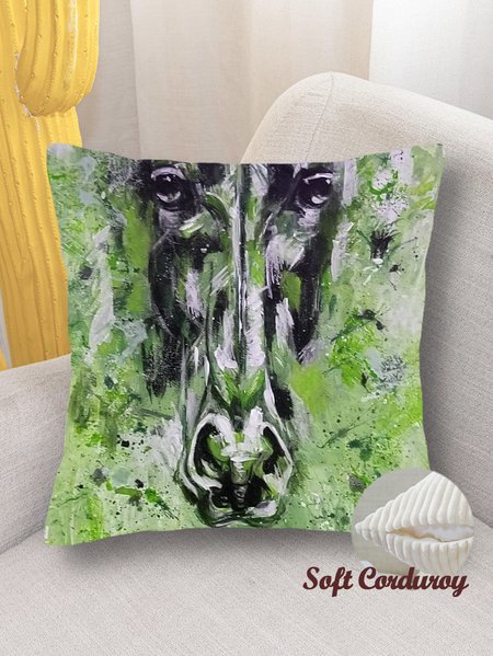 

Lilicloth X Kat8lyst 18*18 Throw Pillow Covers, Psychedelic Art Corduroy Cushion Pillowcase Case for Living Room Bed Sofa Car Home Decoration, Green, Pillow Covers