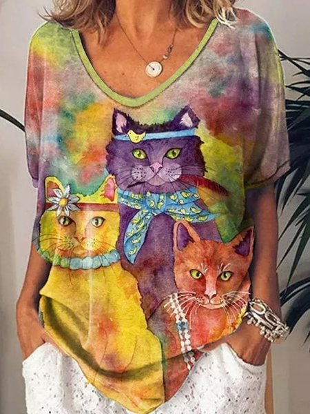 

Animal Crew Neck Regular Fit Casual T-Shirt, Yellow, T-Shirts