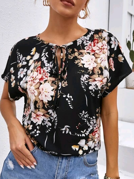 

Casual Loose Blouse, Multicolor, Shirts & Blouses