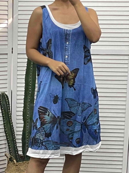 

Loose Casual Dress, Multicolor, Dresses