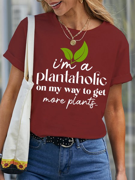 

Lilicloth X Manikvskhan I’m A Plantaholic On My Way To Get More Plants Women's T-Shirt, Red, T-shirts