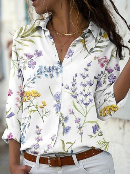 

Casual Loose Blouse, Multicolor, Shirts & Blouses