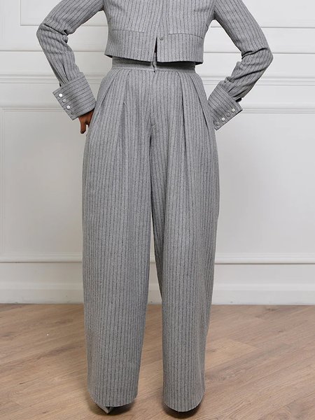 

Urban Regular Fit Striped Fashion Pants, Gray, Pants