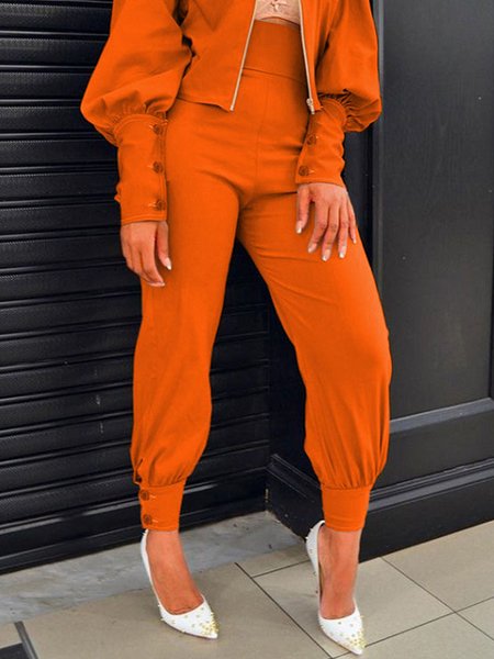 

Urban Plain Regular Fit Fashion Pants, Orange, Pants