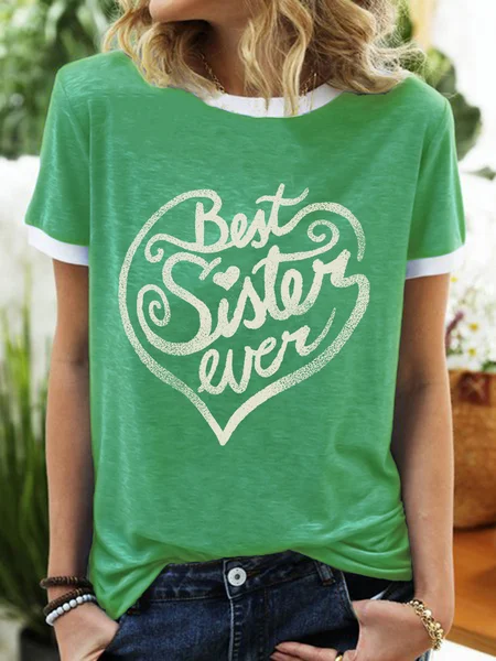 

Lilicloth X Cadzart Best Sister Ever Women's T-Shirt, Green, T-shirts